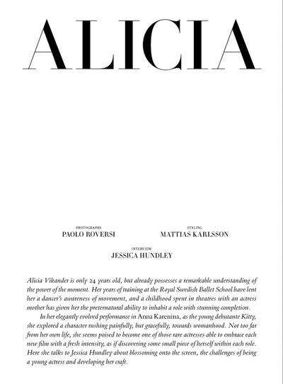 09. Acne Paper - Alicia Vikander